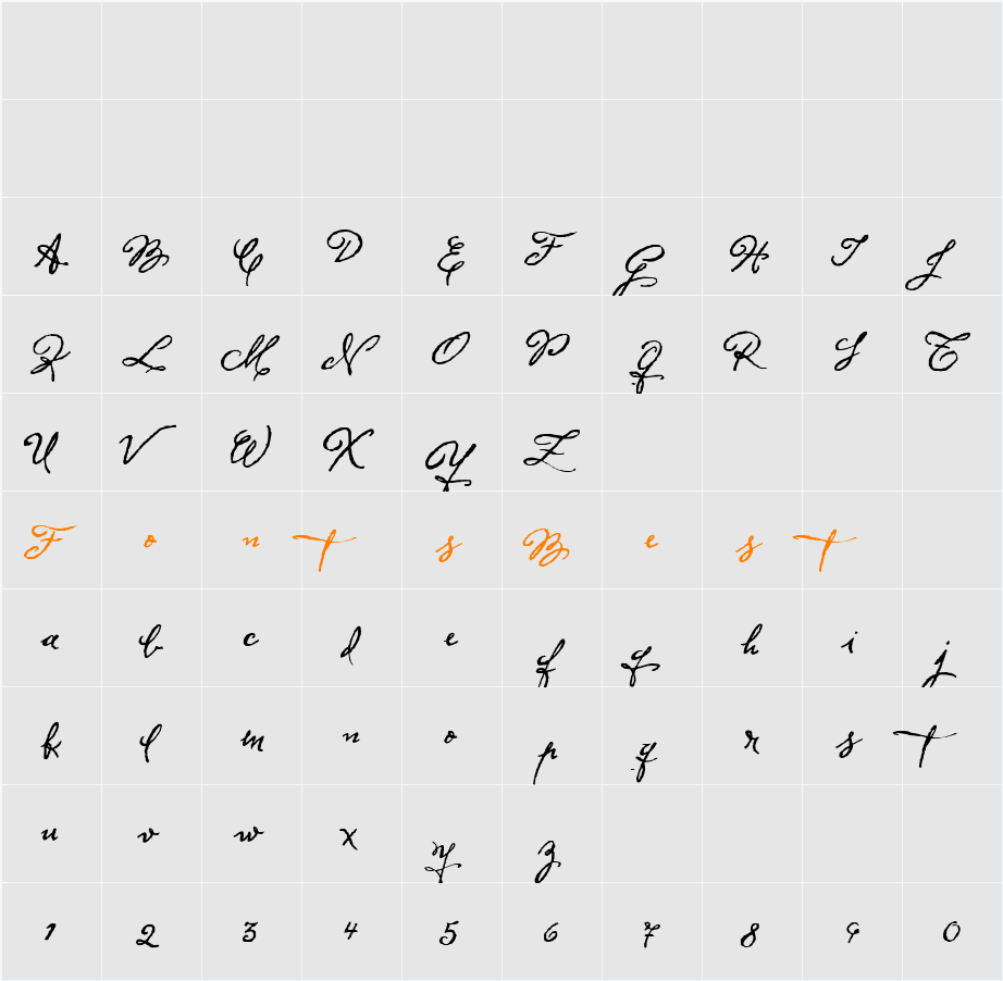 Herencia Character Map