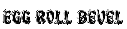 Egg Roll Bevel Font Image