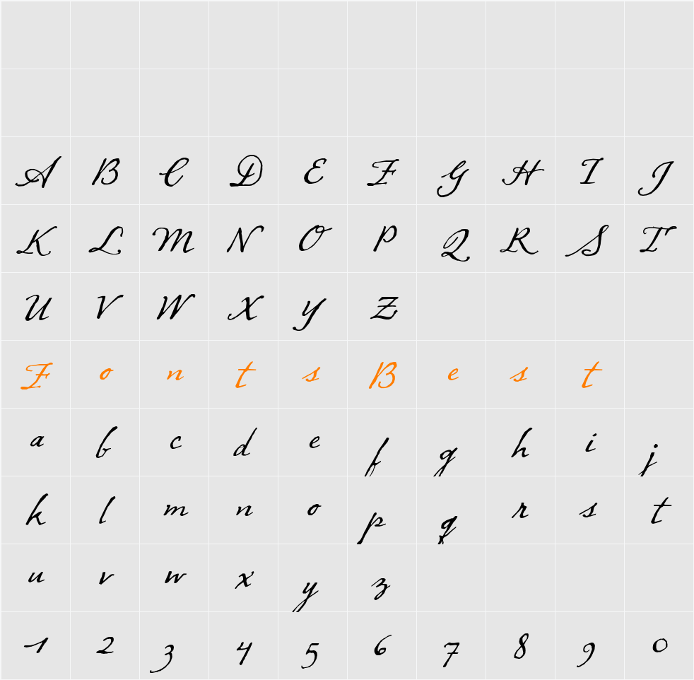 Dear Sarah Alt1 Character Map