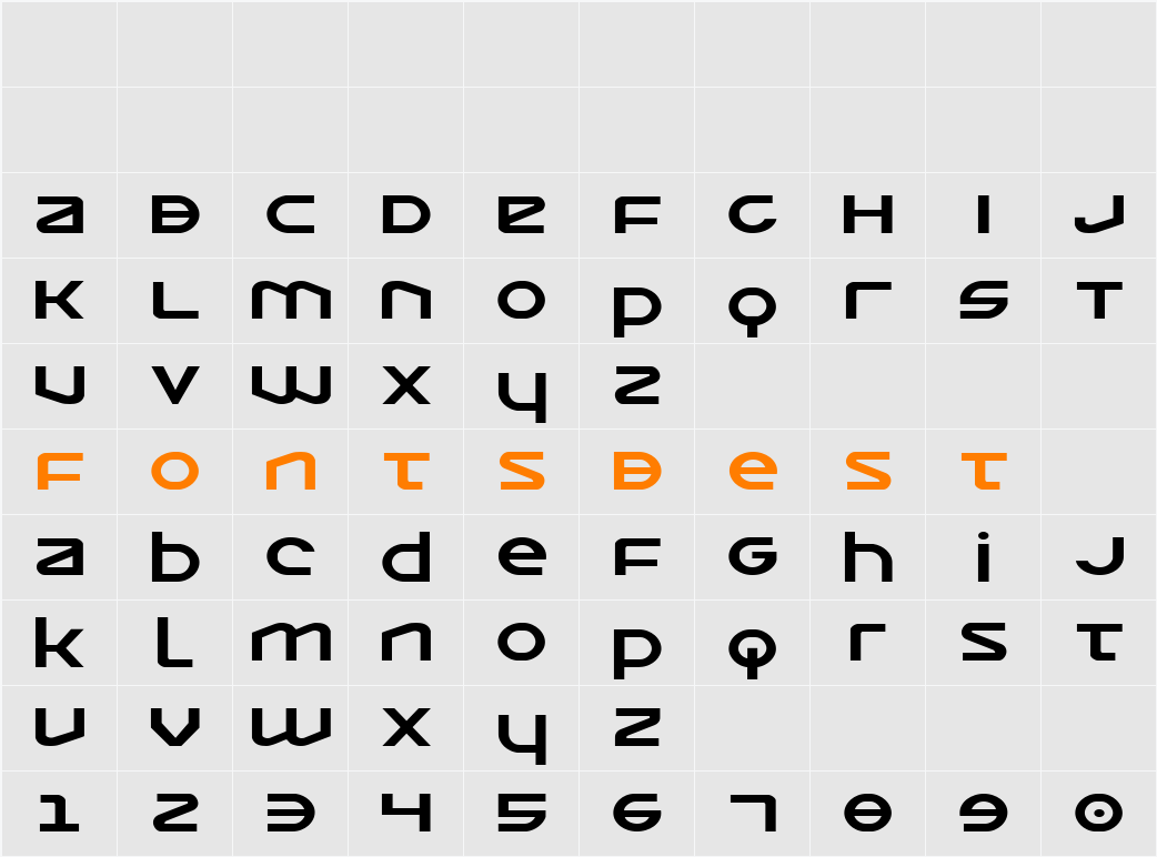 Opilio Expanded Character Map