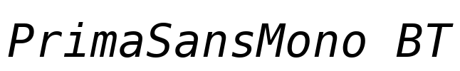 PrimaSansMono BT Font Image