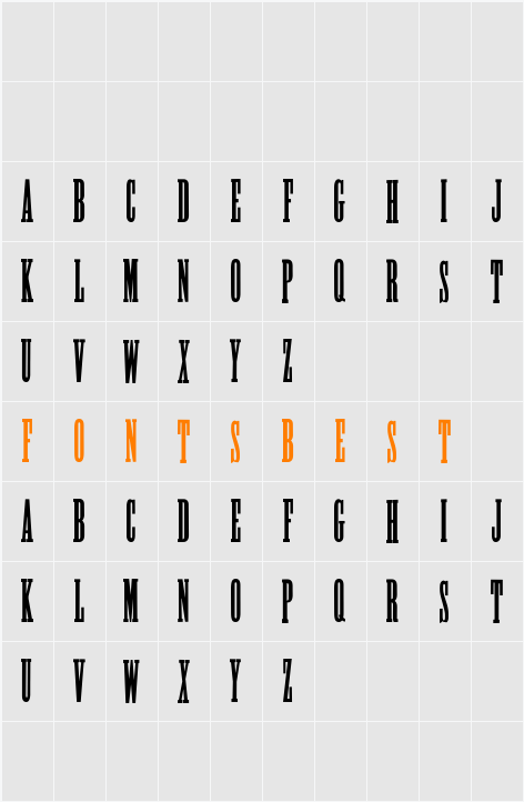 Poster Slab Character Map