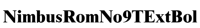 NimbusRomNo9TExtBol Font Image