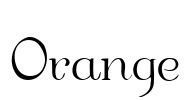 Orange Font Image
