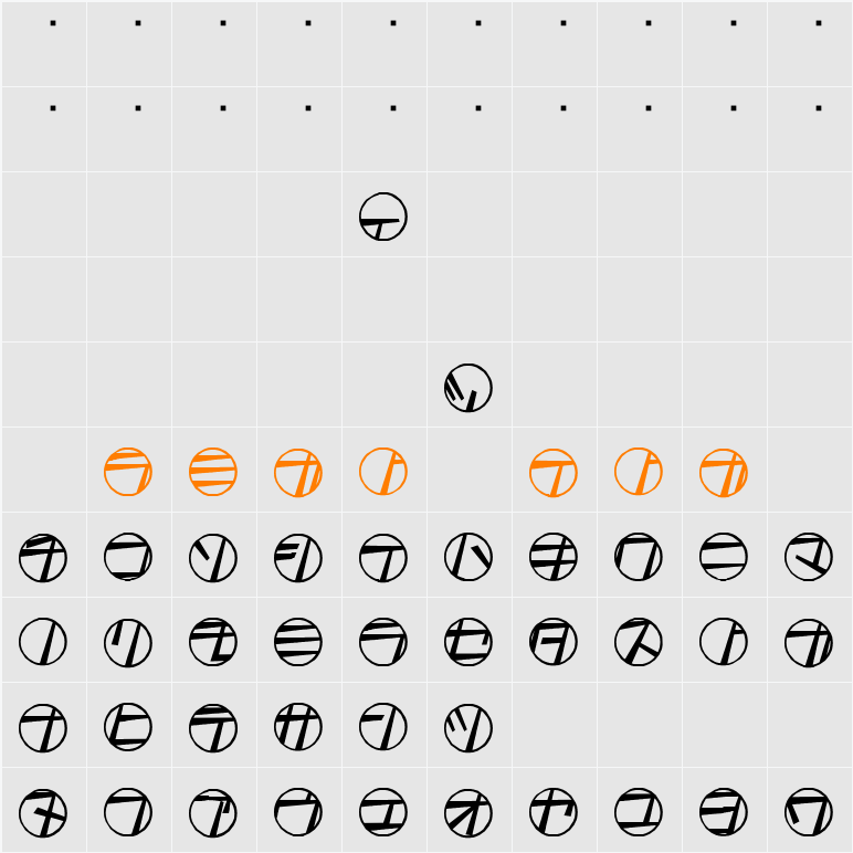 tamio qn6 Character Map