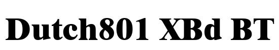 Dutch801 XBd BT