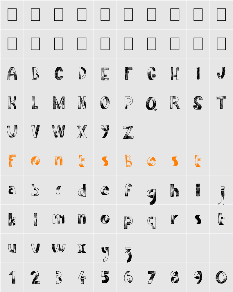 SuperpoZ Character Map