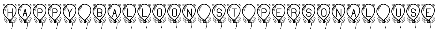 Happy Balloon St PERSONAL USE Font Image