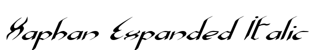 Xaphan Expanded Italic Font Image