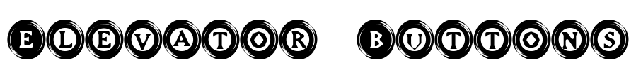 Elevator Buttons Font Image