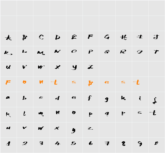 KatchyMarkers Character Map