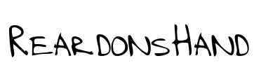 ReardonsHand Font Image