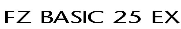 FZ BASIC 25 EX Font Image
