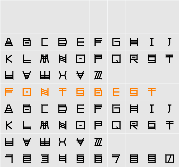 Sheru Character Map