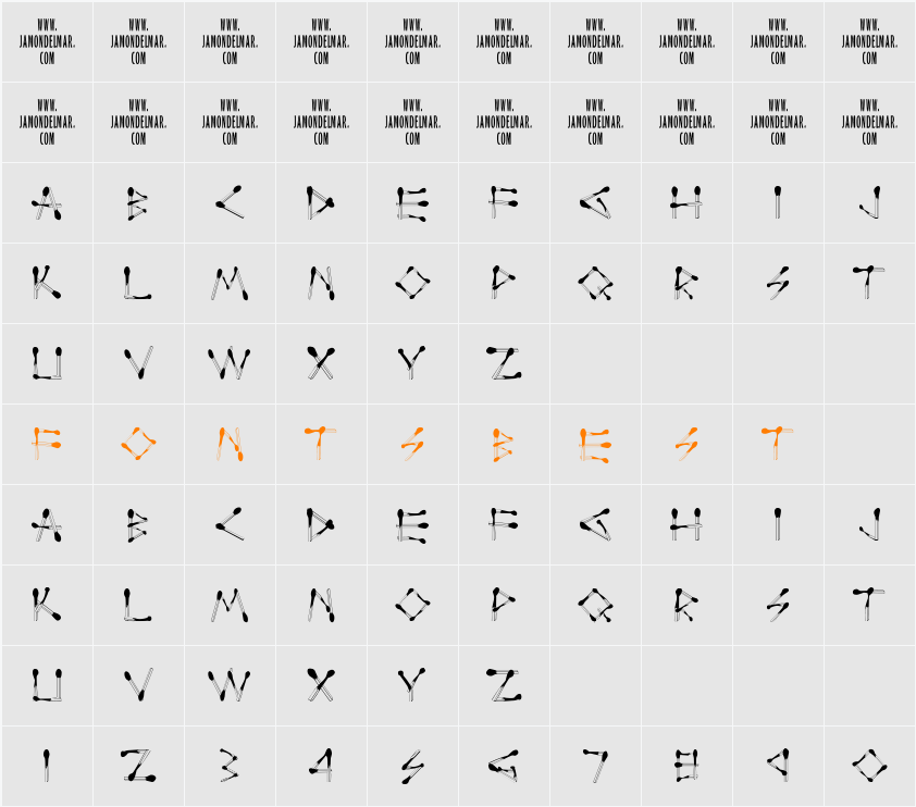 PerfectMatch Character Map