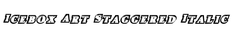 Icebox Art Staggered Italic Font Image