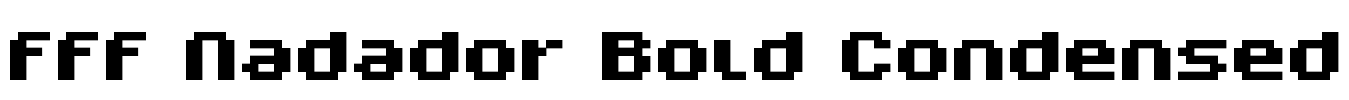FFF Nadador Bold Condensed Font Image