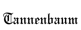 Tannenbaum Font Image