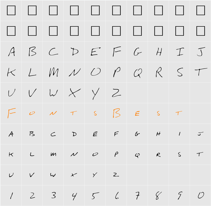 Dunsay Character Map