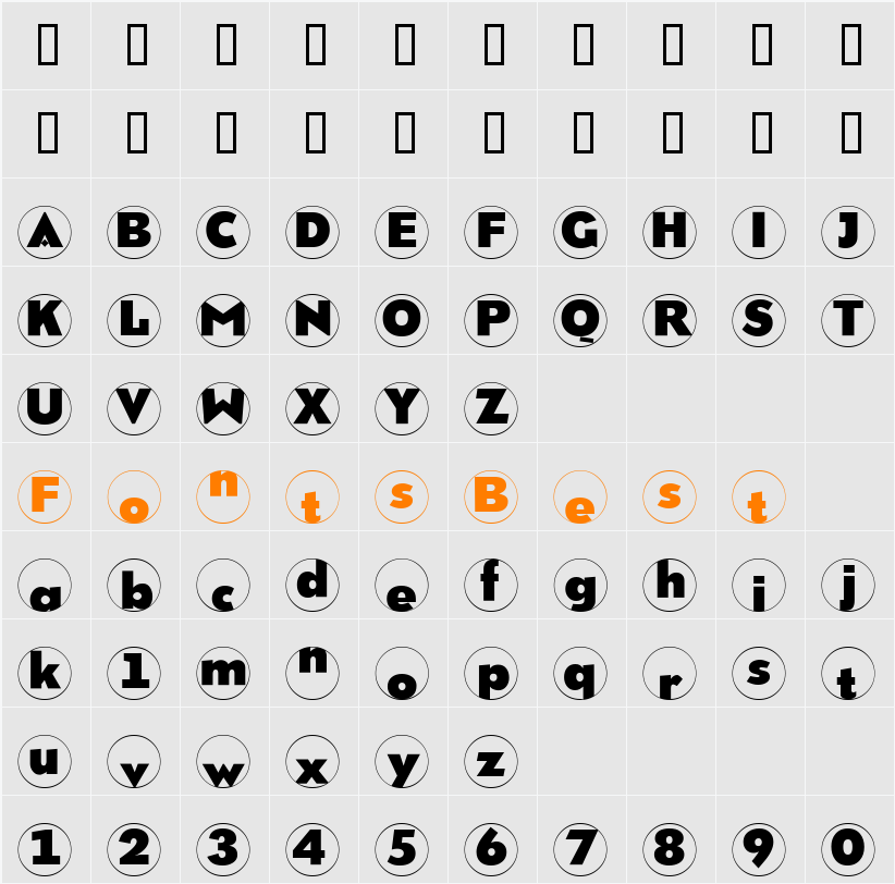 BrixRoundMKPositive Character Map