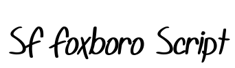 SF Foxboro Script Font Image