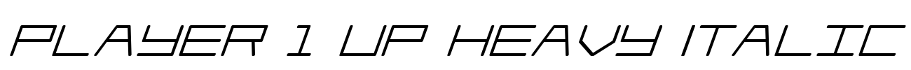Player 1 Up Heavy Italic