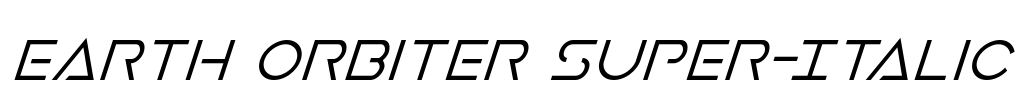 Earth Orbiter Super-Italic
