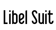 Libel Suit Font Image