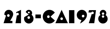 213-CAI978 Font Image