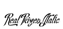 RealPrizesItalic Font Image