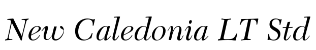 New Caledonia LT Std Font Image