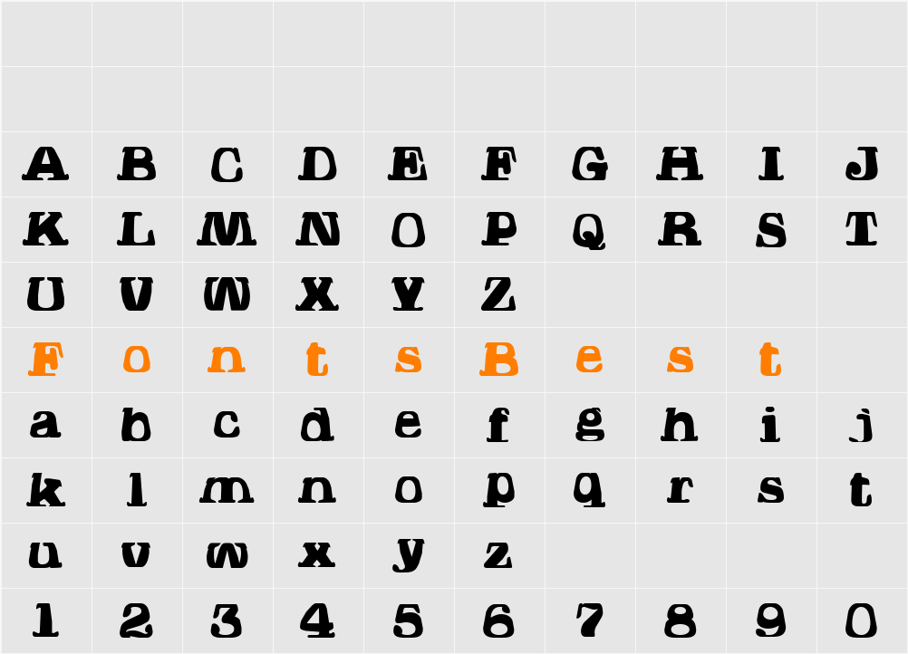 HoDad Character Map