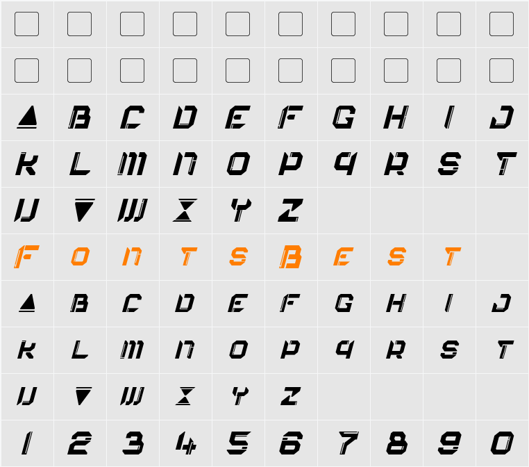 Eurocorp Character Map