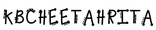 KBCHEETAHRITA Font Image