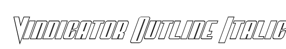 Vindicator Outline Italic