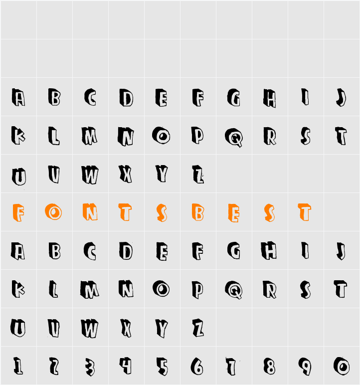Zupagargonizer T Character Map