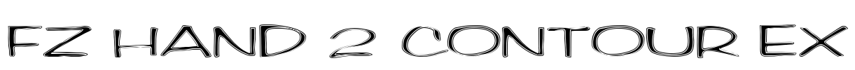 FZ HAND 2 CONTOUR EX Font Image