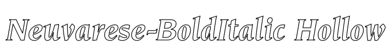 Neuvarese-BoldItalic Hollow Font Image