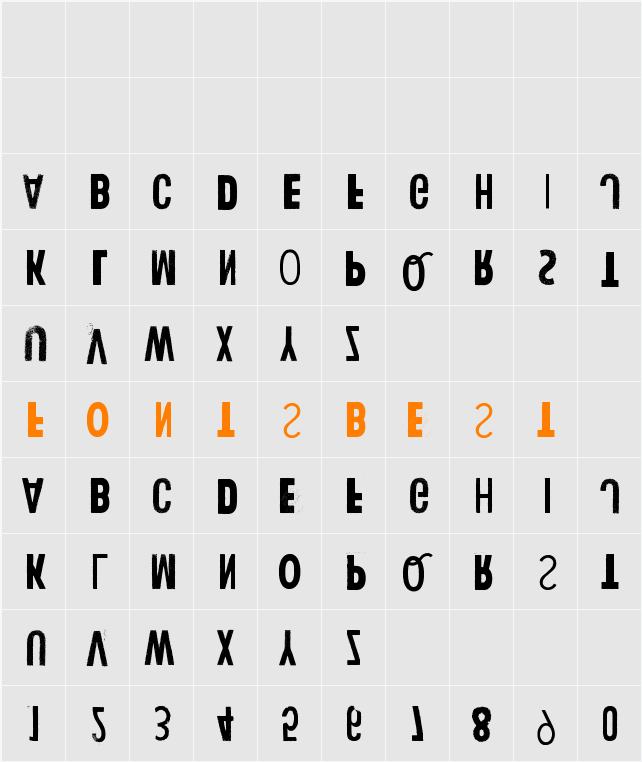 Human Error Upside Down Character Map