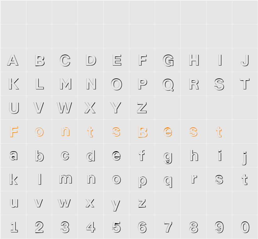 a_ReportSans3Dxtr Character Map
