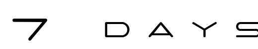 7 days Font Image