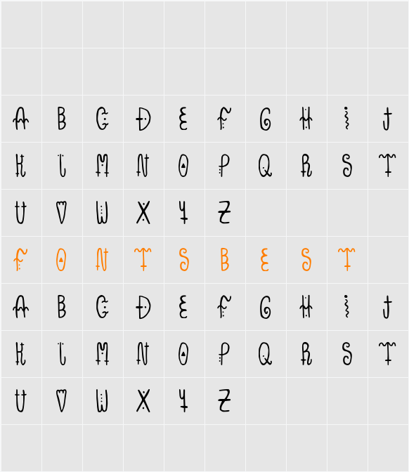 eleven Character Map