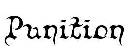 Punition Font Image