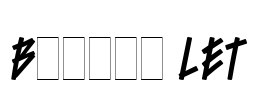 Bluntz LET Font Image