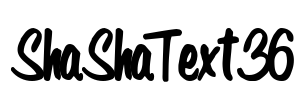 ShaShaText36 Font Image