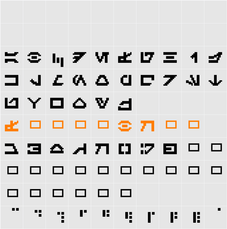 GalacticMini Character Map