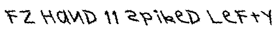 FZ HAND 11 SPIKED LEFTY Font Image