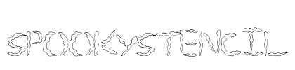 SpookyStencil Font Image