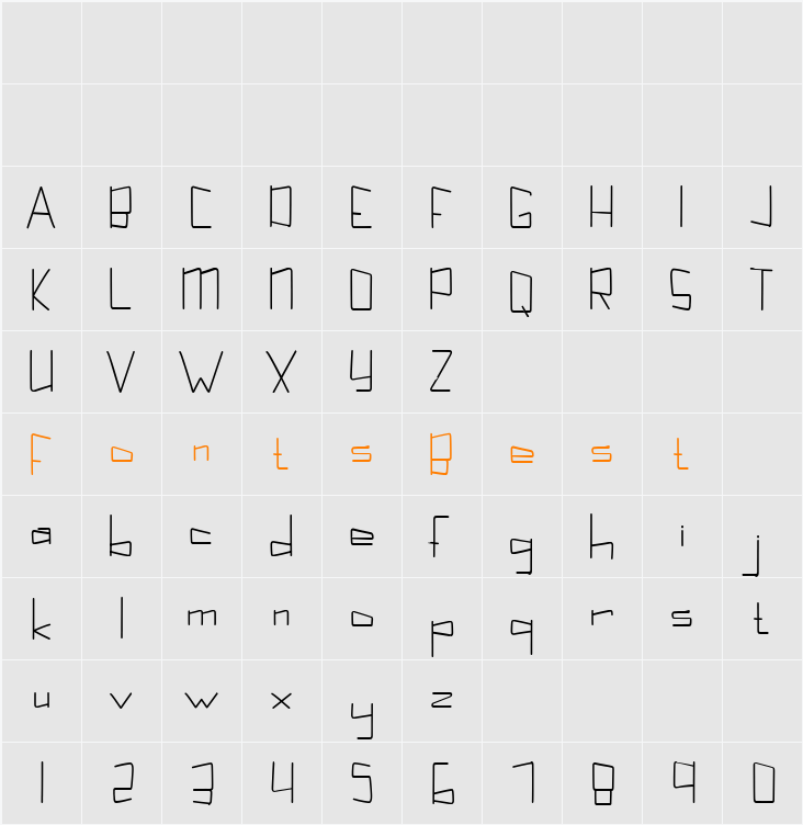 Kuppel Character Map