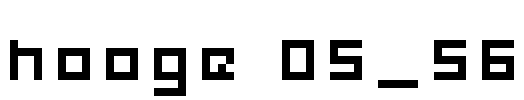 hooge 05_56 Font Image